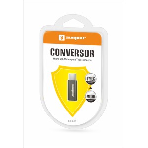 (SX-ZJ17) - Mini Adaptador Usb Tipo C - [Caixa com 600 peças]